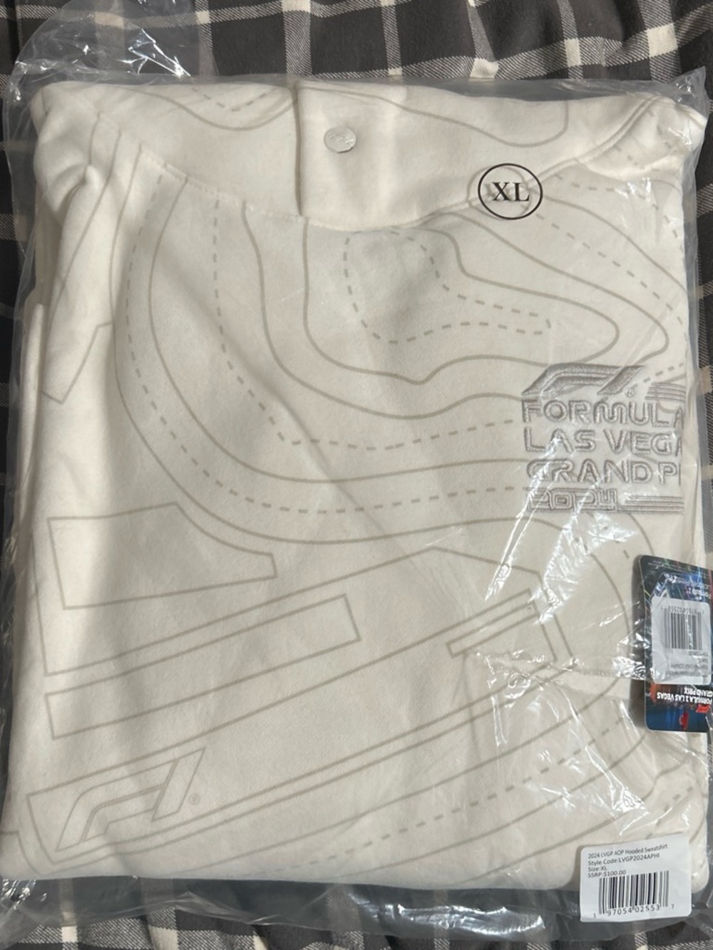 Men's XL White Formula 1 hoodie